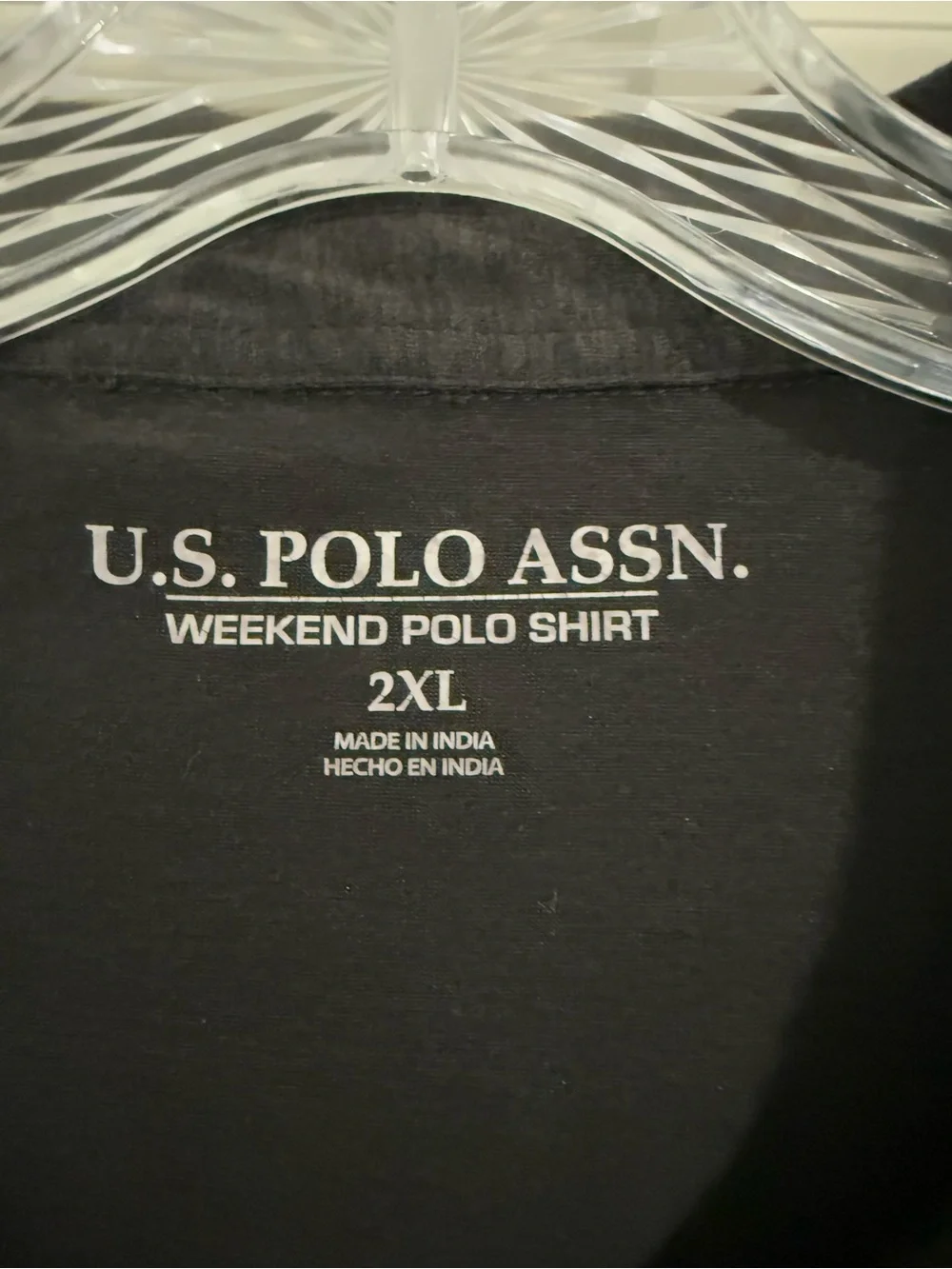 Men’s XXL Dark grey white embroidered us polo assn logo T Shirt collared
